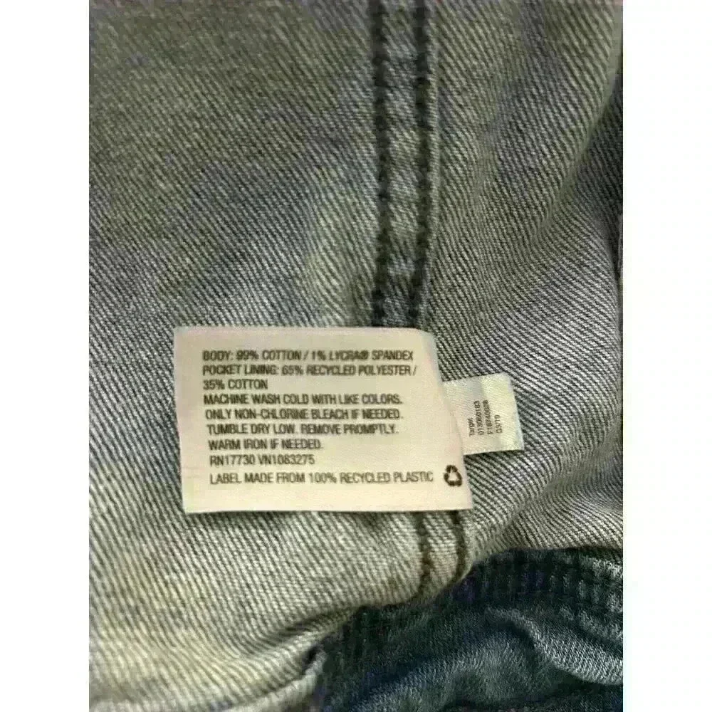 Universal Thread Jacket Womens Medium Denim Blue Jean Long Sleeve Freeborn - Picture 5 of 5